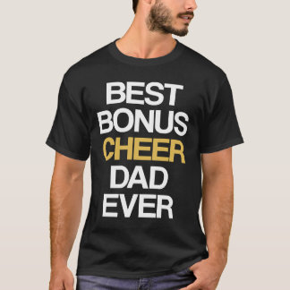 Camiseta Mejor Papá de Cheer Bonus Jamás Porristas Padrastr