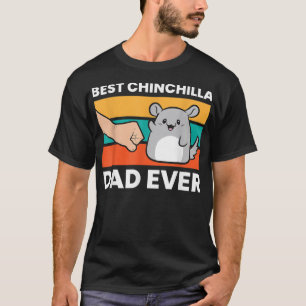 Camiseta Mejor papá de chinchilla divertido mascota chinchi
