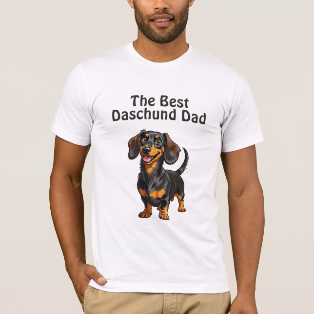 Camiseta Mejor Papá De Dachshund - Gracioso Dueño De Doxie (Anverso)