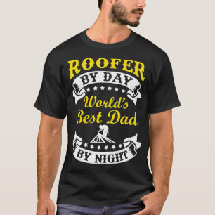 Camiseta Mejor Papá De Día En El Techo De Noche