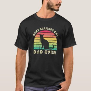 Camiseta Mejor papá de gato siamés de todos los tiempos par