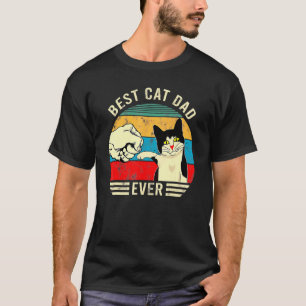 Camiseta Mejor Papá de Gatos de Todos los Tiempos Bache Grá