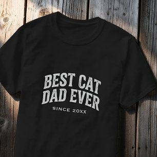 Camiseta Mejor Papá de Gatos de Todos los Tiempos Desde Año