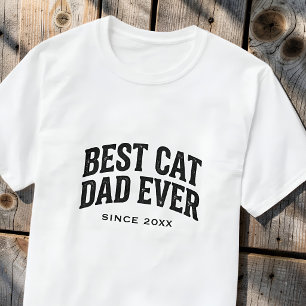 Camiseta Mejor Papá de Gatos de Todos los Tiempos Desde Año