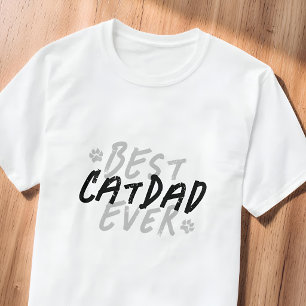 Camiseta Mejor Papá de Gatos de Todos los Tiempos Moderno G