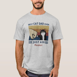 Camiseta Mejor Papá de Gatos de Todos los Tiempos Pregúntal