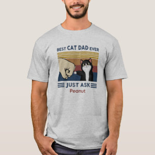 Camiseta Mejor Papá de Gatos de Todos los Tiempos Pregúntal