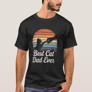 Camiseta Mejor Papá de Gatos del Mundo Chocar Puño Papá Vin