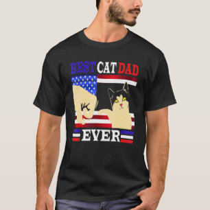 Camiseta Mejor Papá de Gatos del Mundo Día del Padre Frase