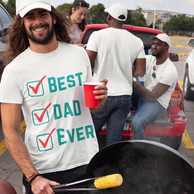 Camiseta Mejor papa de impresión grande estilo común redise (Subido por el creador)