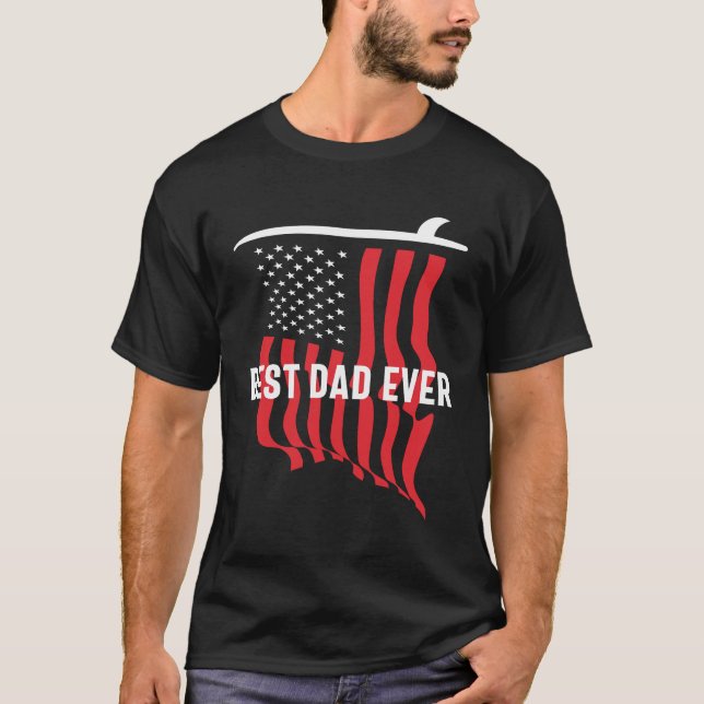 Camiseta Mejor Papá De La Historia - Edición Surfer (Anverso)