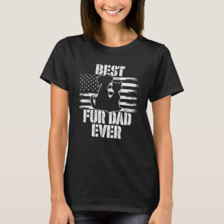 Camiseta Mejor Papá de Pelaje del Mundo Papá Bandera de EE.