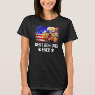 Camiseta Mejor papá de perro americano Poodle