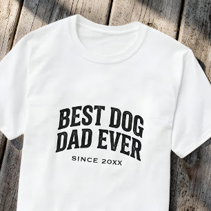 Camiseta Mejor Papá de Perro Desde Año Personalizado Retro