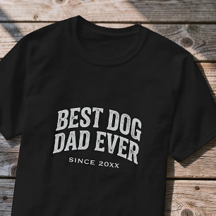 Camiseta Mejor Papá de Perro desde Año Personalizado Retro
