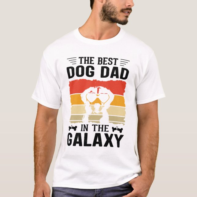 Camiseta *Mejor papá de perro en el arte digital de Galaxy (Anverso)