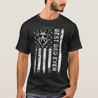 Camiseta Mejor Papá de Perro Pastor Alemán Día del Padre EE