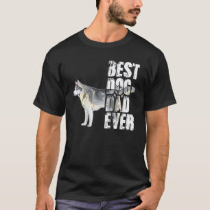 Camiseta Mejor papá de perro siberiano husky