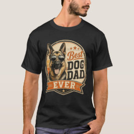 Camiseta Mejor Papá de Perro Vintage Pastor Alemán 