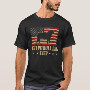 Camiseta Mejor Papa de Pitbull jamás Perro Bandera American