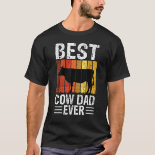 Camiseta Mejor papá de vaca jamás Granja de vacas Granjero