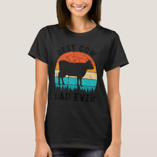 Camiseta Mejor papá de vaca jamás Granja de vacas Granjero 