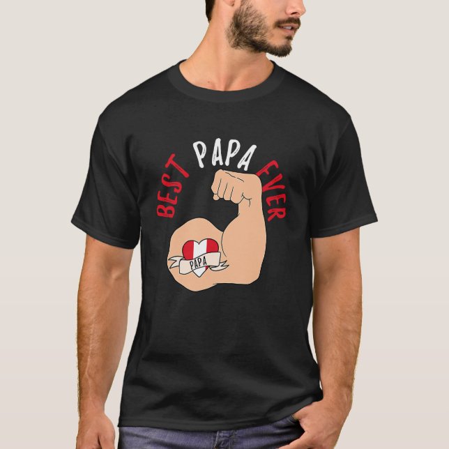 Camiseta Mejor Papá del Día del Padre Peruano (Anverso)