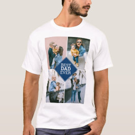 Camiseta Mejor Papá del Mundo 4 Fotos Moderno Simple