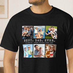 Camiseta MEJOR PAPÁ DEL MUNDO 6 Colage de Fotos