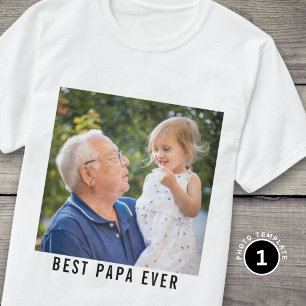 Camiseta Mejor Papá del Mundo Abuelo y Nieto Foto