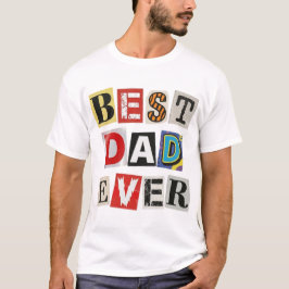 Camiseta Mejor Papá del Mundo al Estilo Nota de Rescate