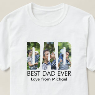 Camiseta Mejor Papá del Mundo Carta Foto