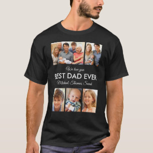 Camiseta Mejor Papá del Mundo Collage de Fotos Día del Padr