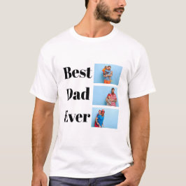 Camiseta Mejor Papá del Mundo Collage de Fotos Regalo para