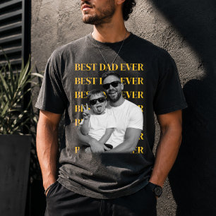 Camiseta Mejor Papá del Mundo Foto Personalizada, Día del P