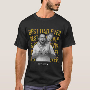 Camiseta Mejor Papá del Mundo Foto Vintage Día del Padre Pe