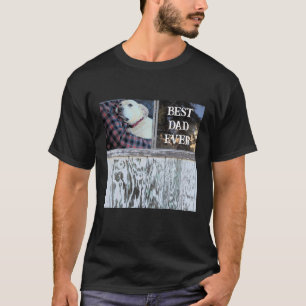 Camiseta Mejor Papá del Mundo Madera Rústica Deteriorada Ag