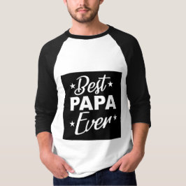 Camiseta Mejor Papá del Mundo Negro Blanco Día del Padre