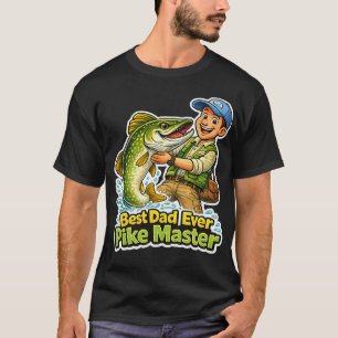Camiseta Mejor Papá del Mundo Pike Master divertido dibujo