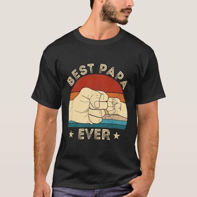 Camiseta Mejor Papá del Mundo Puño Divertido Abuelo Día del (Anverso)
