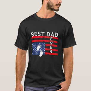 Camiseta Mejor papá del mundo regalo de la bandera estadoun