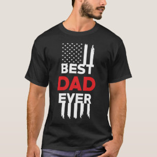 Camiseta Mejor papá del mundo regalo de la bandera estadoun