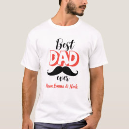 Camiseta Mejor Papá del Mundo Regalo Personalizado para el 