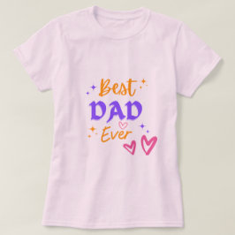 Camiseta Mejor Papá del Mundo Rosa Tipografía Día del Padre