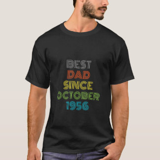 Camiseta Mejor Papá Desde Octubre 1956 Regalo Genial