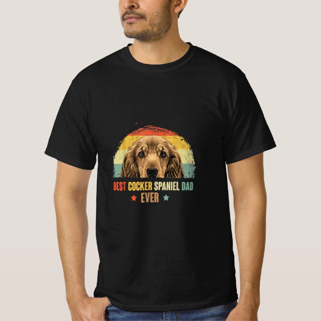 Camiseta Mejor Papá Español De Cocker (Anverso)
