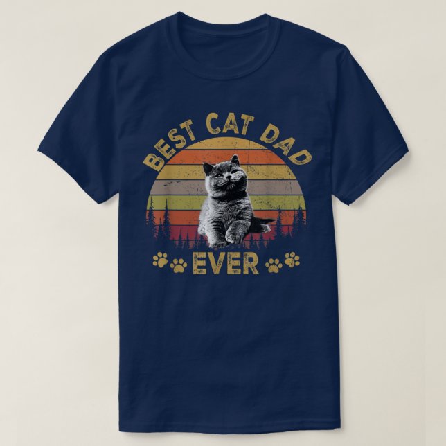 Camiseta Mejor Papá Gato Cada Día Gracioso Papá Gato Día 20 (Diseño del anverso)