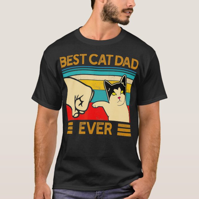 Camiseta Mejor Papá Gato Cada Vez Fundido Día De Papá Gato (Anverso)