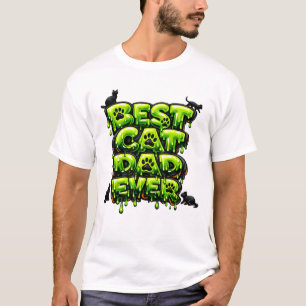 Camiseta Mejor Papá Gato de la Historia Diseño de Gato de S