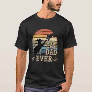 Camiseta Mejor papá gato de todos Bump Fist Retro divertido